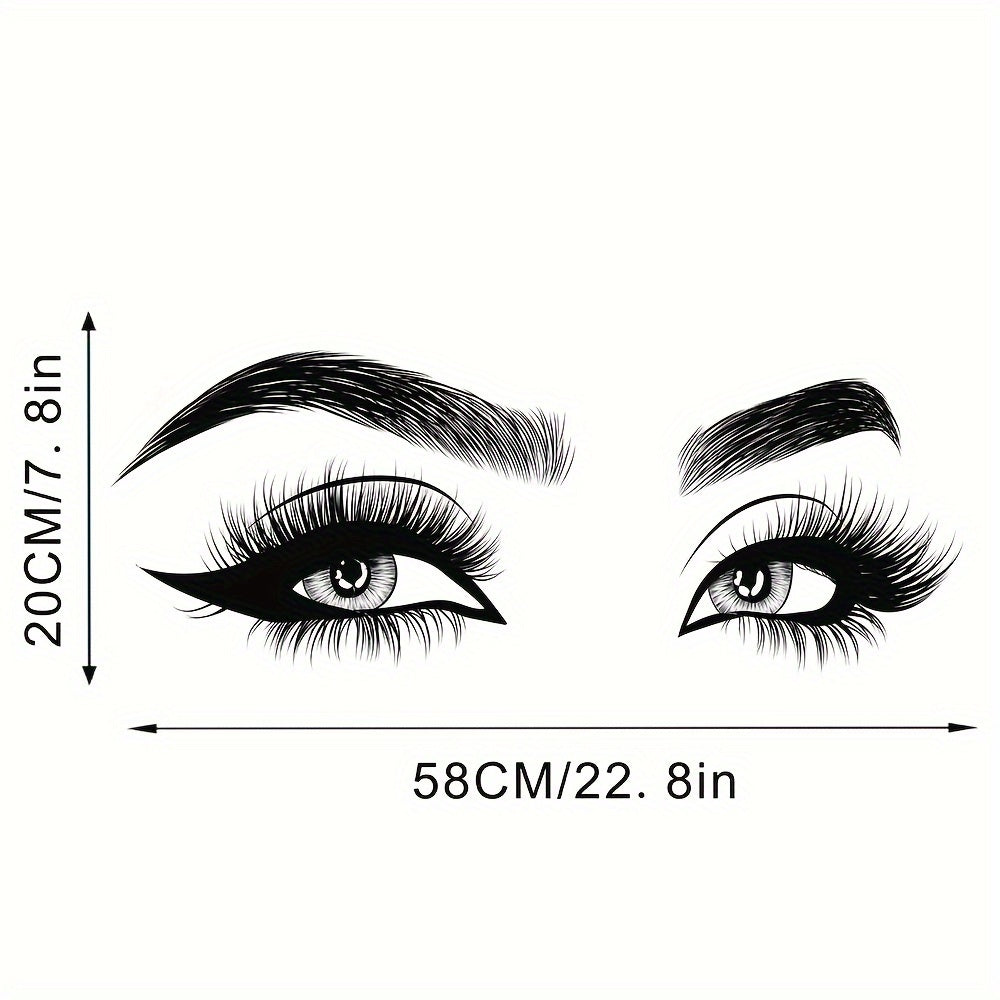 Креативная настенная наклейка с красивым узором ресниц, идеально подходящая для декорирования спален, прихожих, гостиных, веранд и не только.