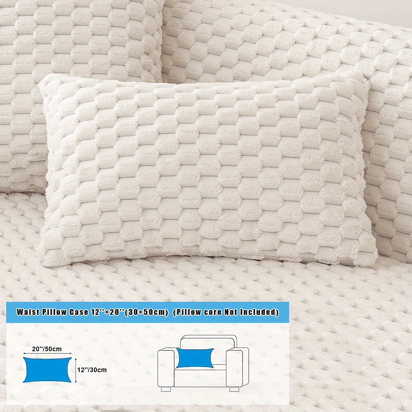 Velvet Sofa Cover Non-Slip Pet-Friendly Thick Furniture Slipcover for Armchairs and Sectionals