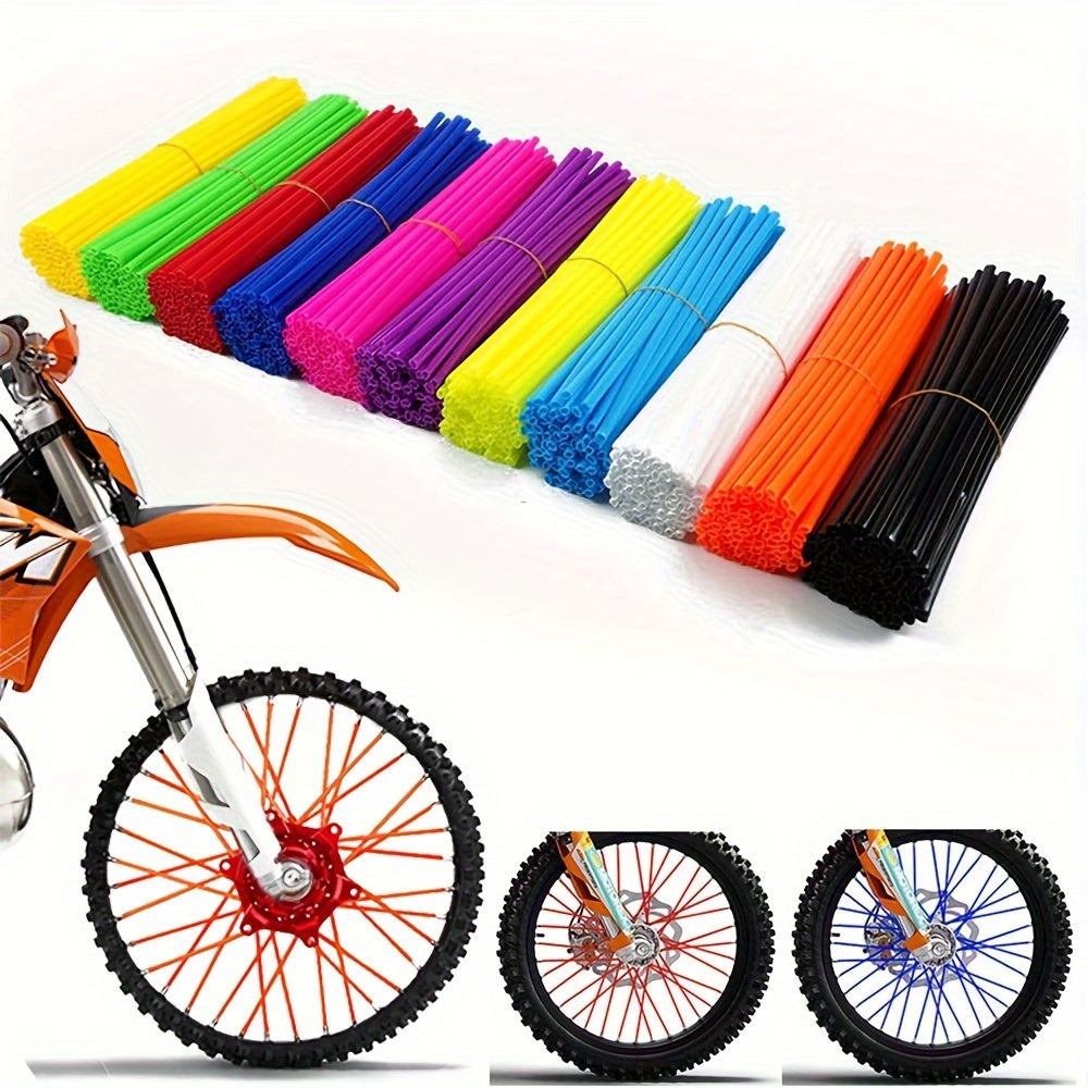 36pcs Motorcycle Wheel Rim Spoke Wrap Kit Skin Cover 17.02cm Dirt Pit Enduro