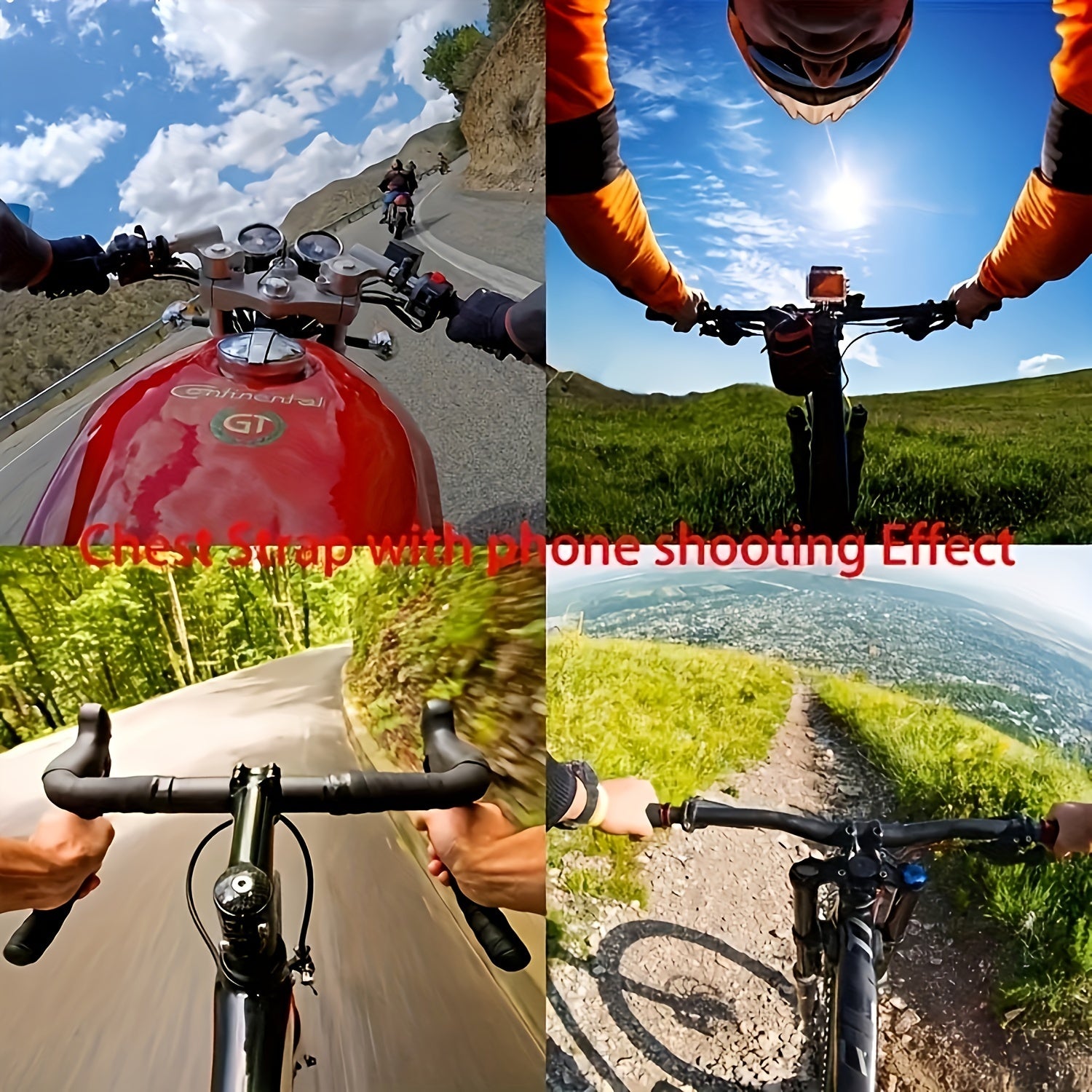 Polyamide Chest Strap Phone Mount with 360° Rotatable Holder for Running Cycling Video Recording