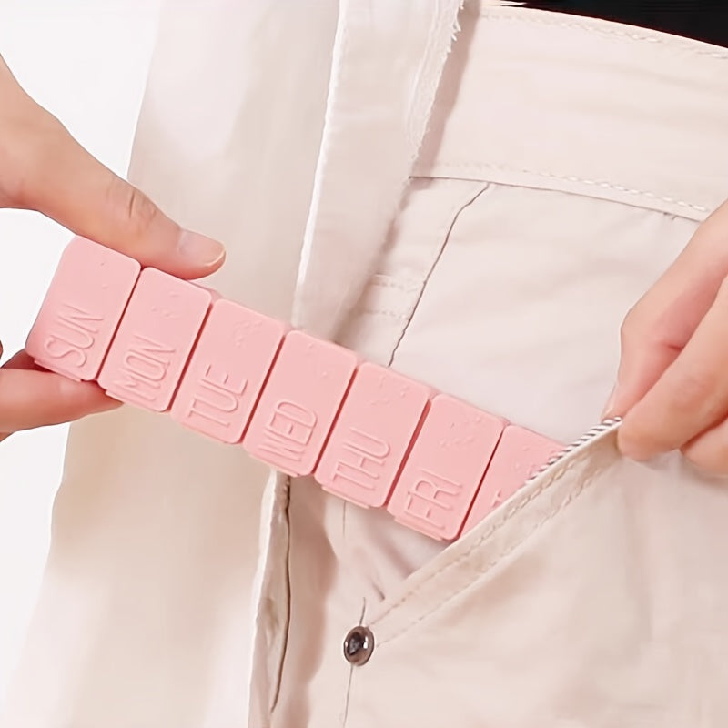 Weekly Pill Organizer Box for Adults Portable 7-Day Medicine Case Travel-Friendly Daily Compartments