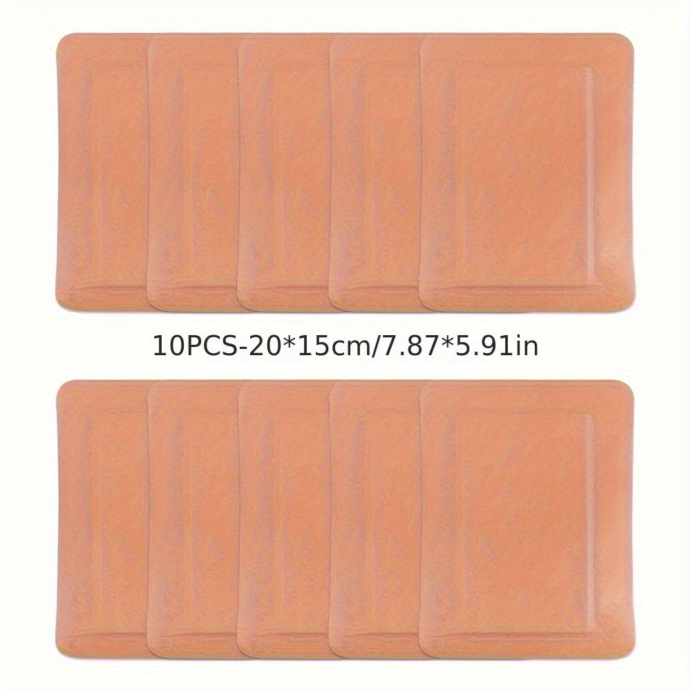 10pcs Organic Self-Adhesive Castor Oil Packs for Home Spa Treatment No Wash Leak-Proof