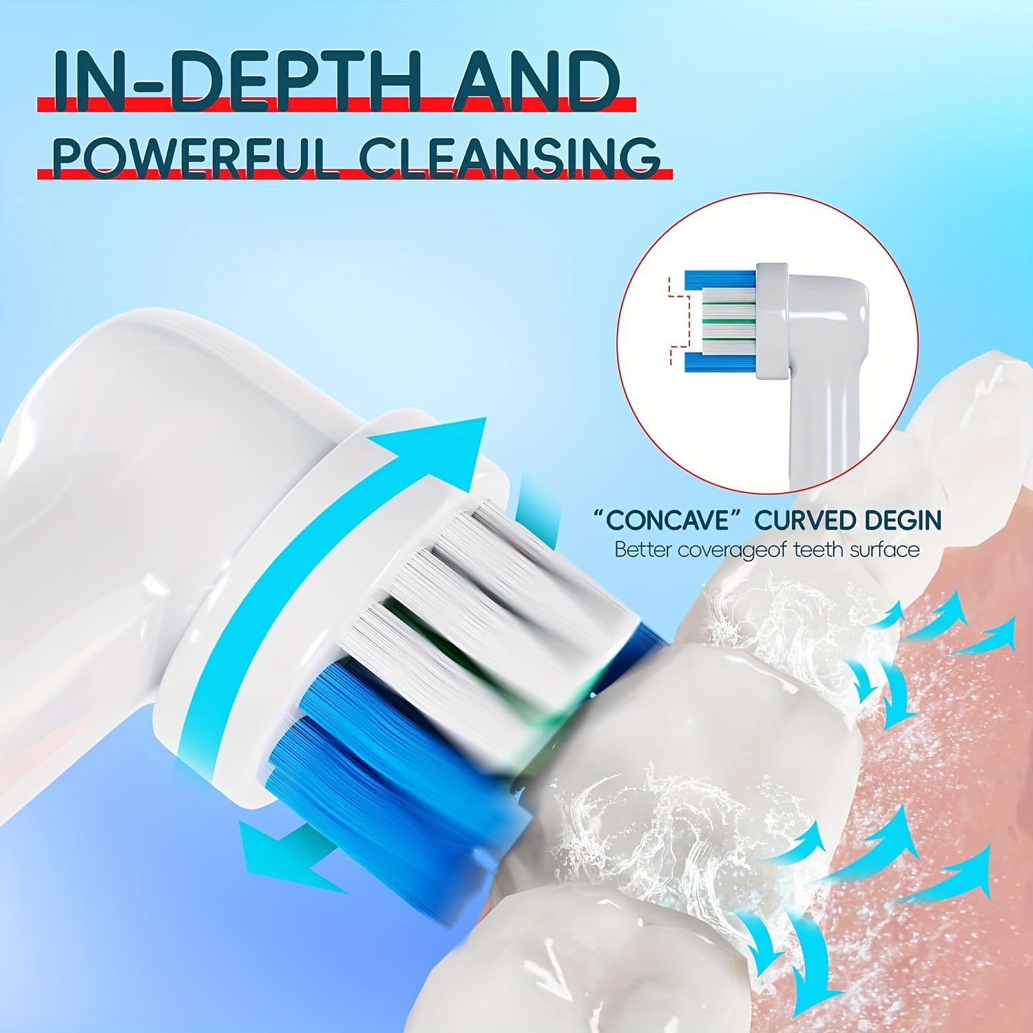 Replacement Toothbrush Heads for Precision Clean 4/8 Pack White