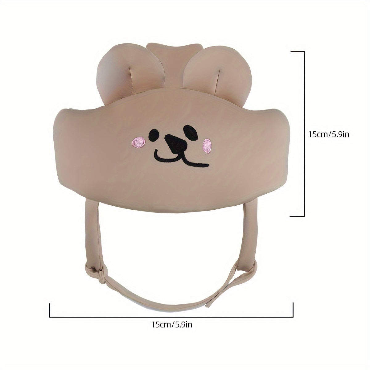 Baby Safety Helmet for Crawling and Walking with Head Cushion and Soft Protector Beige 0+