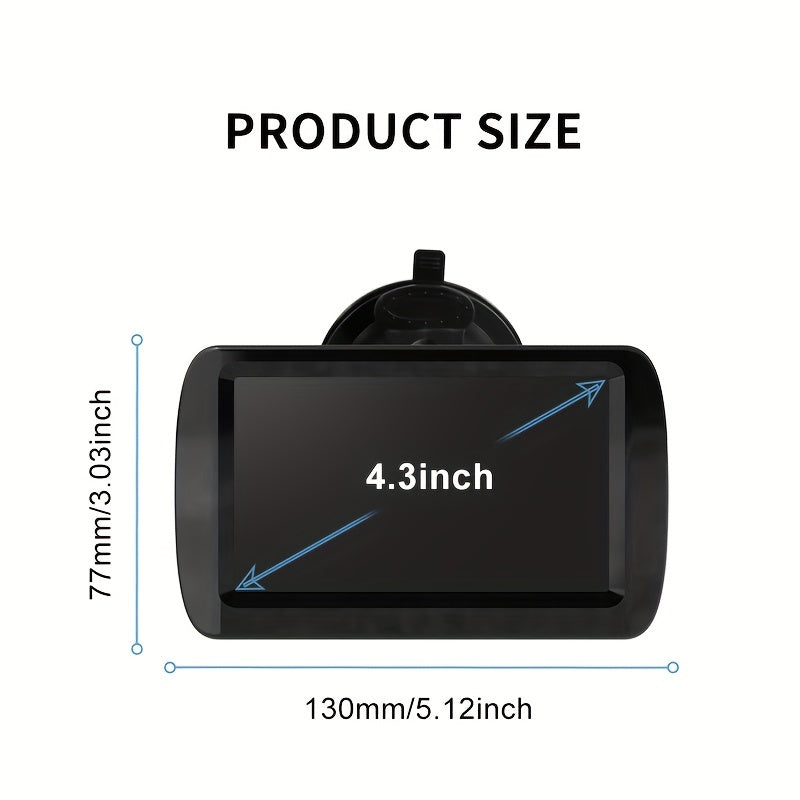 4.3 Inch Car Monitor for Rear Seat Camera 480p Display In-Vehicle Safety System