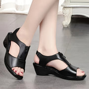 Women's Wedge Sandals Open Toe Platform Heel Zipper Slingback Summer