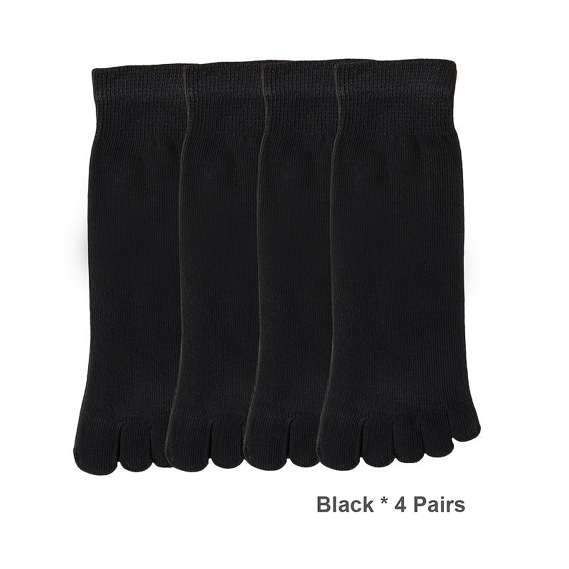 Erkaklar uchun bir rangli besh barmoqli paypoqlar - nafas oladigan, tasodifiy va sport kiyimlari uchun qulay, polyester/spandeks aralashmasi, mashinada yuvish mumkin.