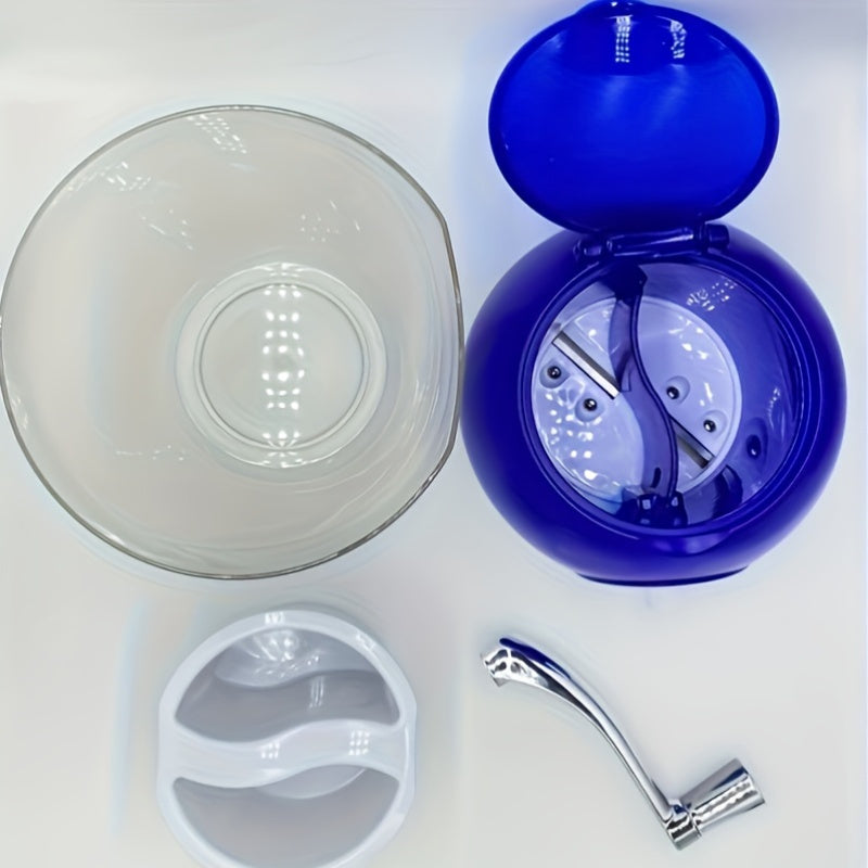 Qoʻlda ishlovchi muz maydalagich, uy uchun portativ plastik maydalagich