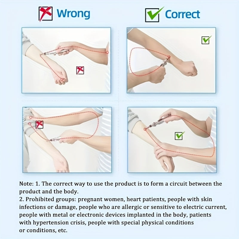 9 ta rejim va bir nechta boshli batareya bilan ishlaydigan massaj qalamchasi, orqa, bo‘yin va bel uchun