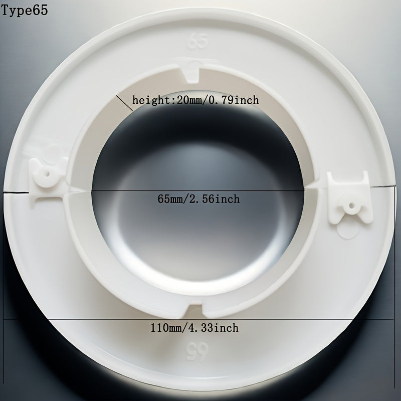 2-to'plam PVC devor teshigi qopqog'i konditsioner va quvur uchlari uchun