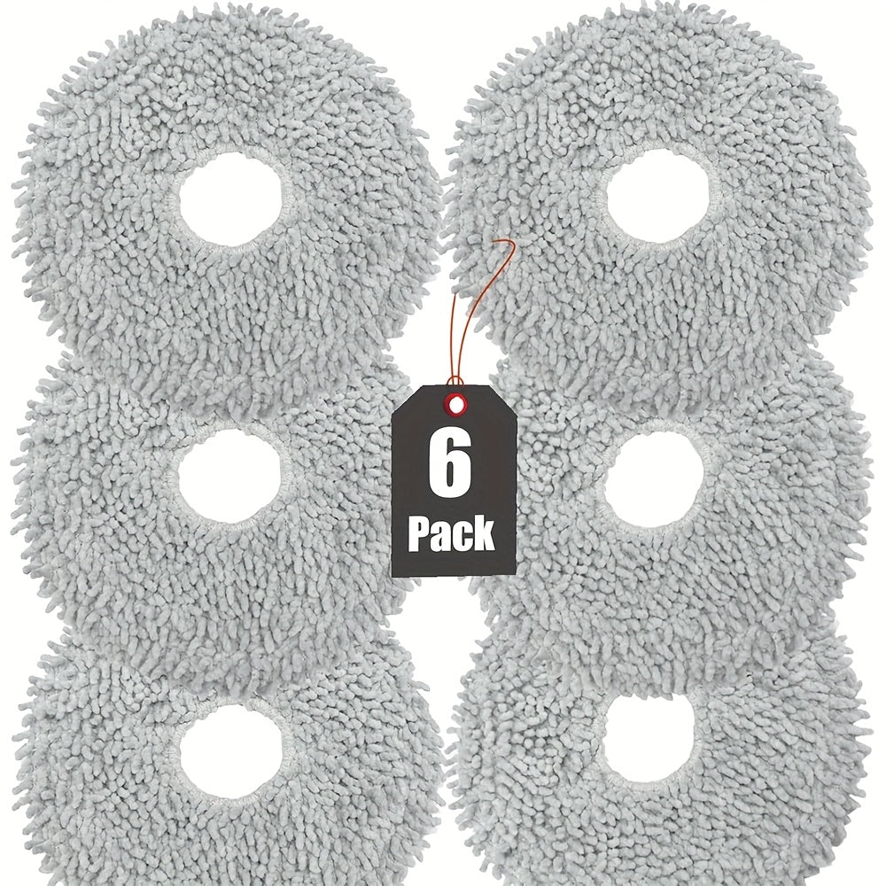 Dreame L10s Ultra/L10 Ultra/X40 Ultra robot tozalagich qismlari uchun 2/6 dona mopa mato padlarini almashtirish. Dreametech X30 Ultra bilan mos keladigan nam mop pad. Qayta ishlatiladigan va yuviladigan.