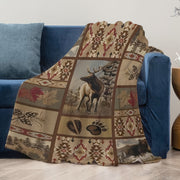 Fleece Blanket Throw for All Seasons Warm and Cozy Rustic Farmhouse Style