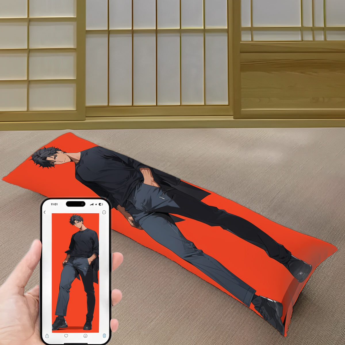 Funda de almohada corporal de anime personalizada 50.8x137.2cm de felpa suave, regalo con foto personalizado
