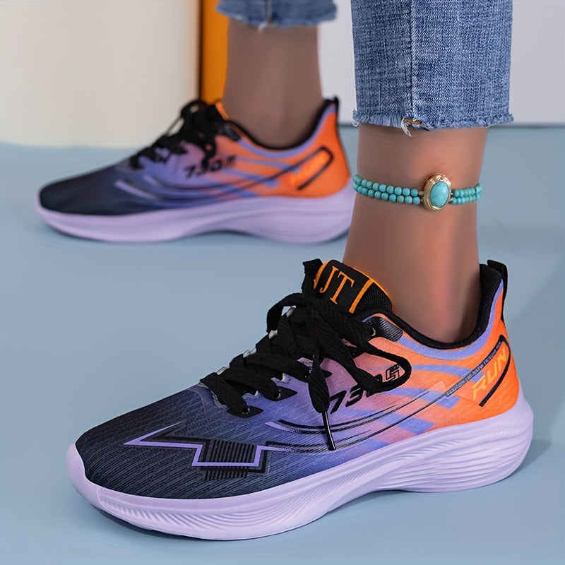 Women’s Knit Sneakers Pastel Purple White Lightweight Breathable Casual Shoe