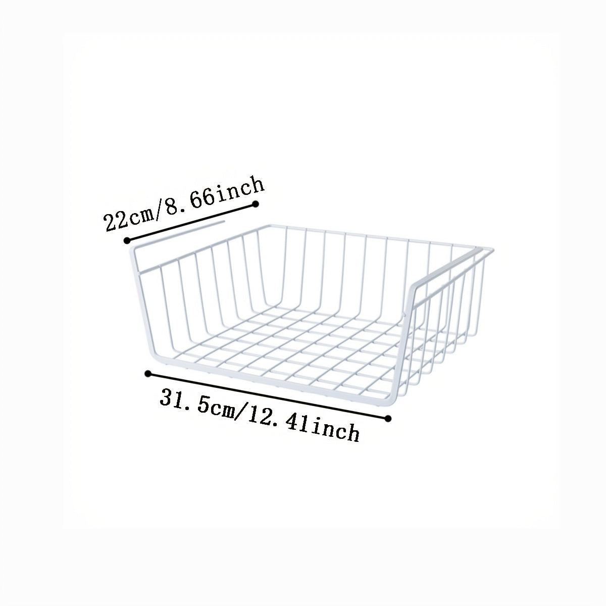 Metalldan yasalgan osma saqlash racki oshxona va shkaf uchun, teshiksiz ochiq polka tashkilotchisi