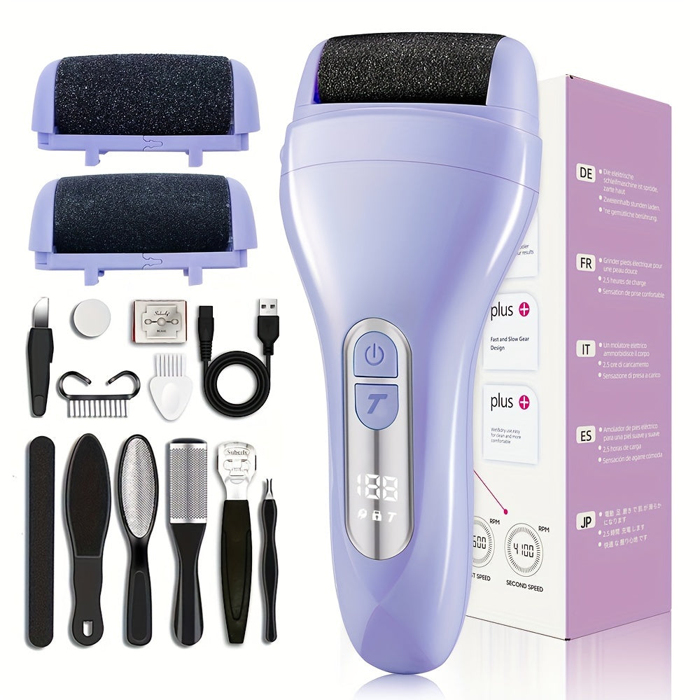 Electric Foot Grinder USB Rechargeable Digital Display Callus Remover Pedicure Tool