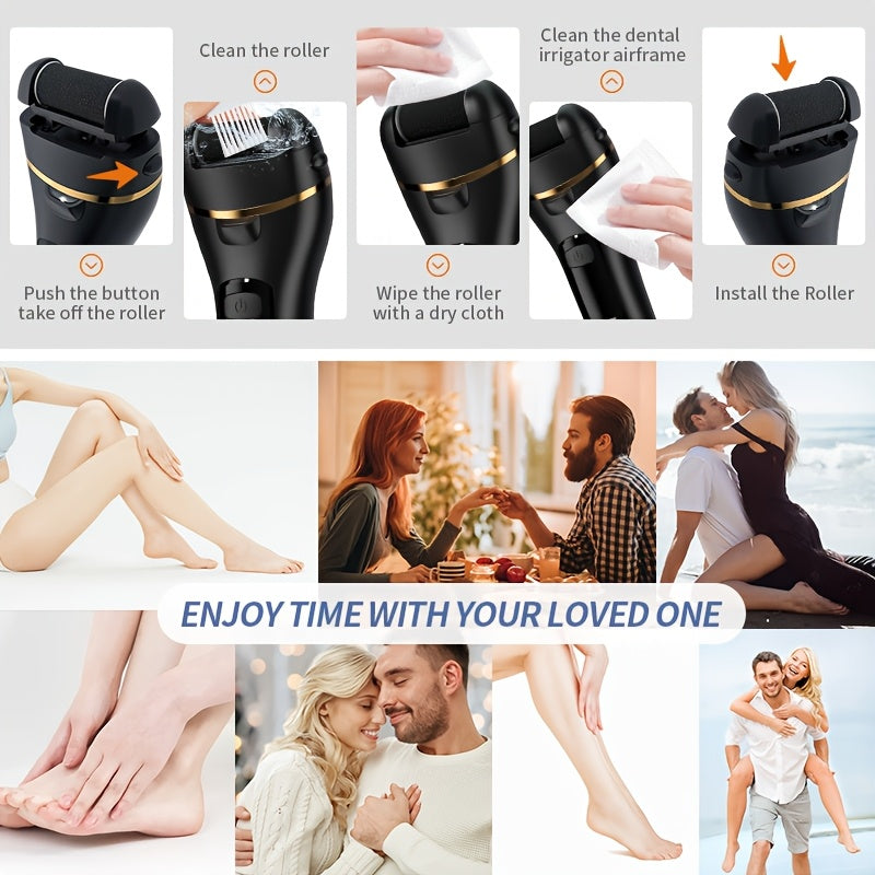 19-in-1 Electric Foot Care Machine with USB Rechargeable Callus Remover and Nail File