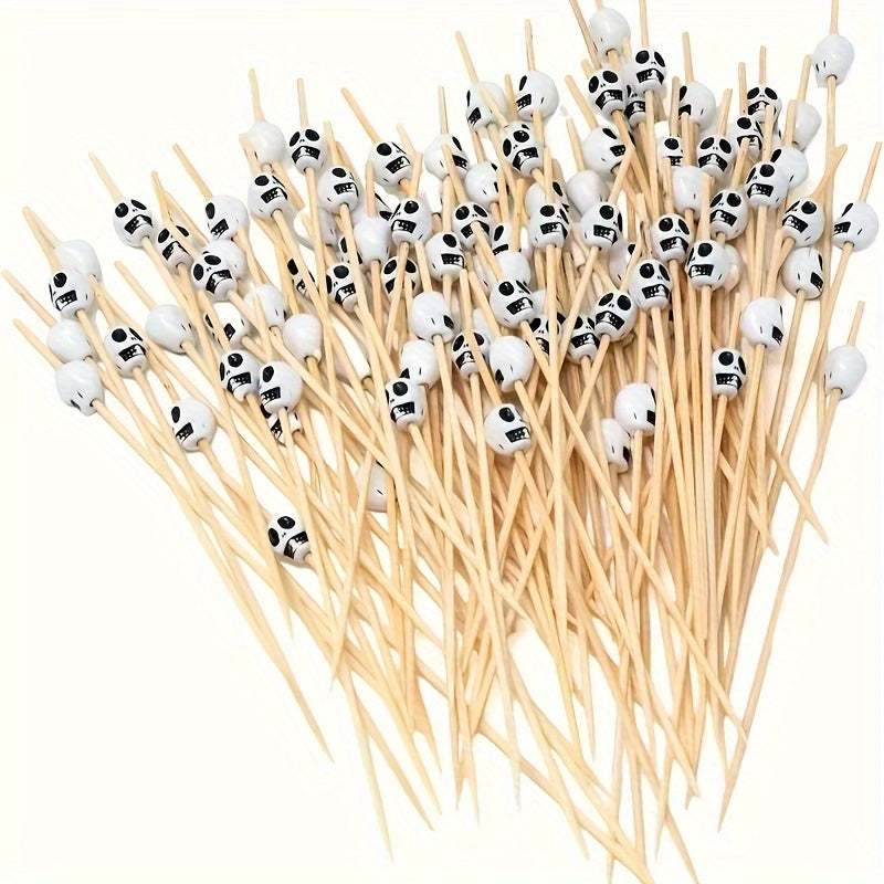 Halloween Skull Cocktail Picks for Party Decorations and Appetizers Set of 50