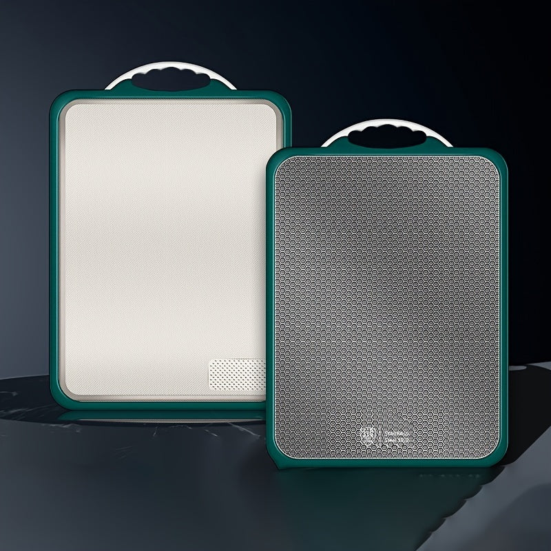 Stainless Steel Chopping Board with Non-Slip Grip and Drainage Holes