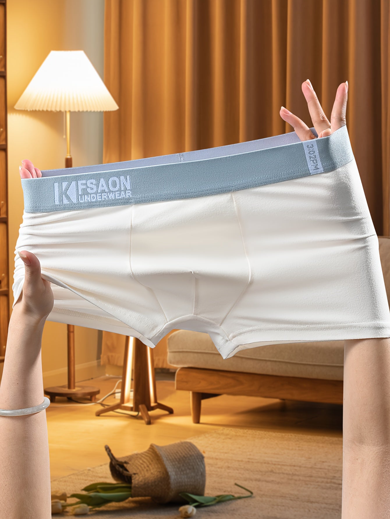 Men's Boxer Briefs Breathable Soft Elastic Casual Sports Polyester Knit Fabric