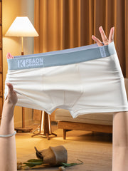 Men's Boxer Briefs Breathable Soft Elastic Casual Sports Polyester Knit Fabric