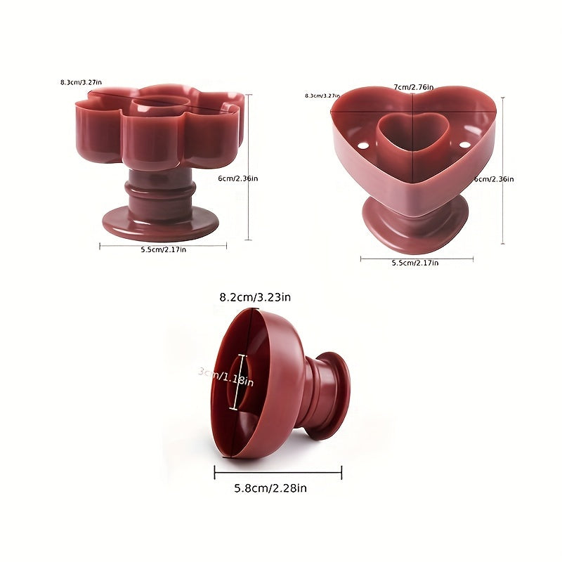 Set of 3 Plastic Donut Molds for Baking, Non-Stick, Kitchen Cooking Tools