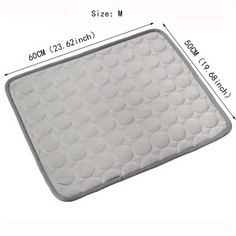 Cama para mascotas de poliéster transpirable para perros pequeños a medianos, forma cuadrada y fresca para verano