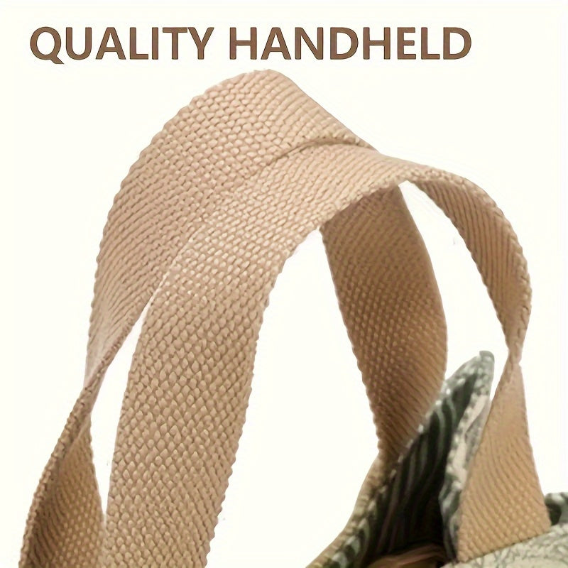 Canvas Tote Bag with Butterfly Print for School Travel Picnic Office