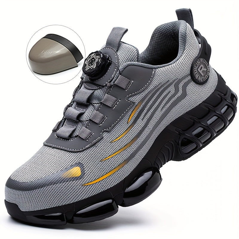 Zapatillas de seguridad para hombre con punta de acero y resistencia a perforaciones, calzado casual para trabajo