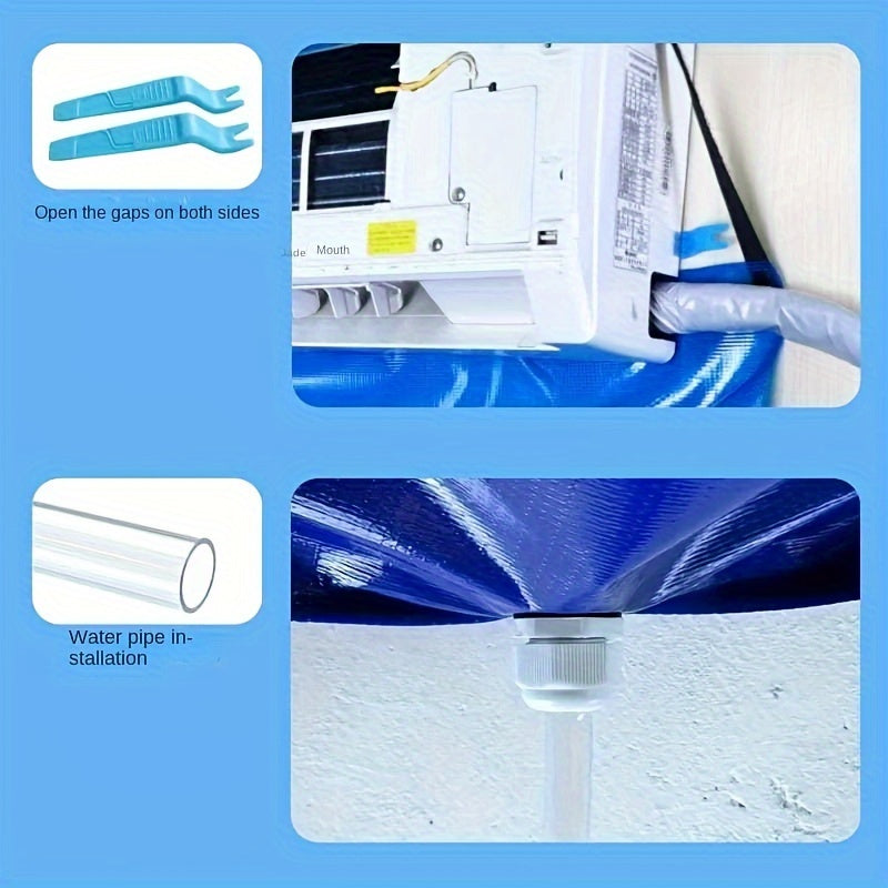 Set of 5 Wall-Mounted Air Conditioner Covers 95/110cm Dustproof Storage Bag