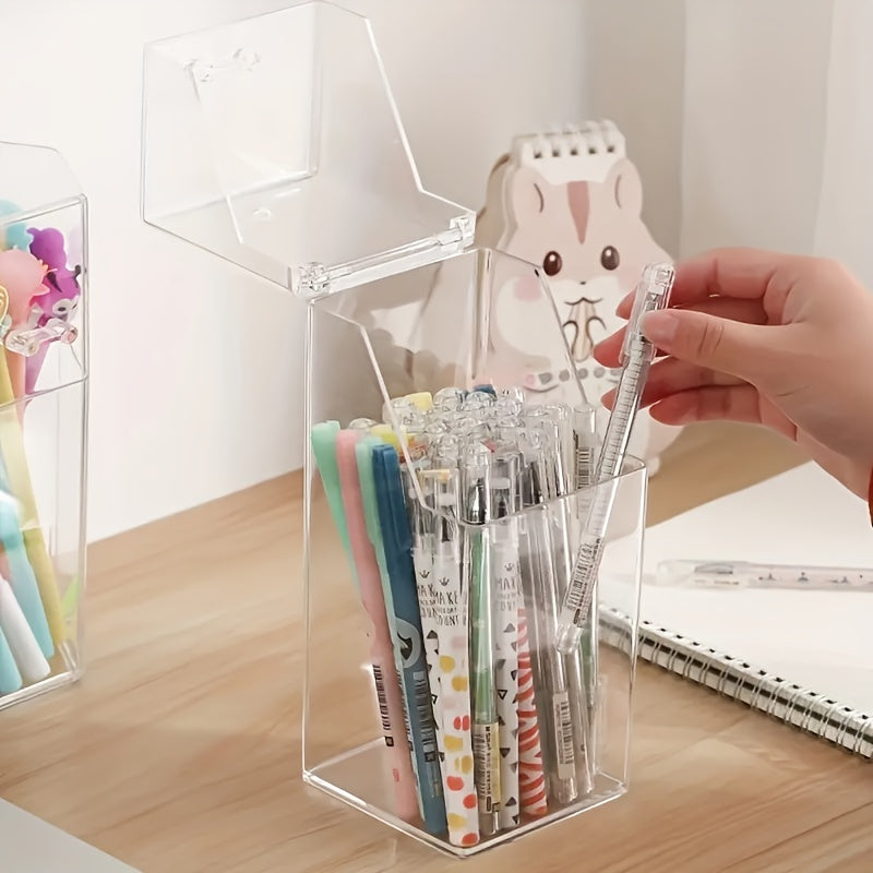 Acrylic Dustproof Storage Box with Lid for Masks Organizer Multifunctional Clear Container