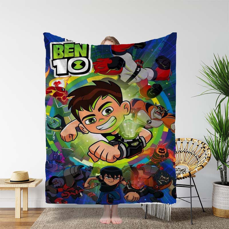 Cartoon Flannel Fleece Blanket for Kids and Adults Soft Lightweight Digital Print Bed Couch Beach Picnic
