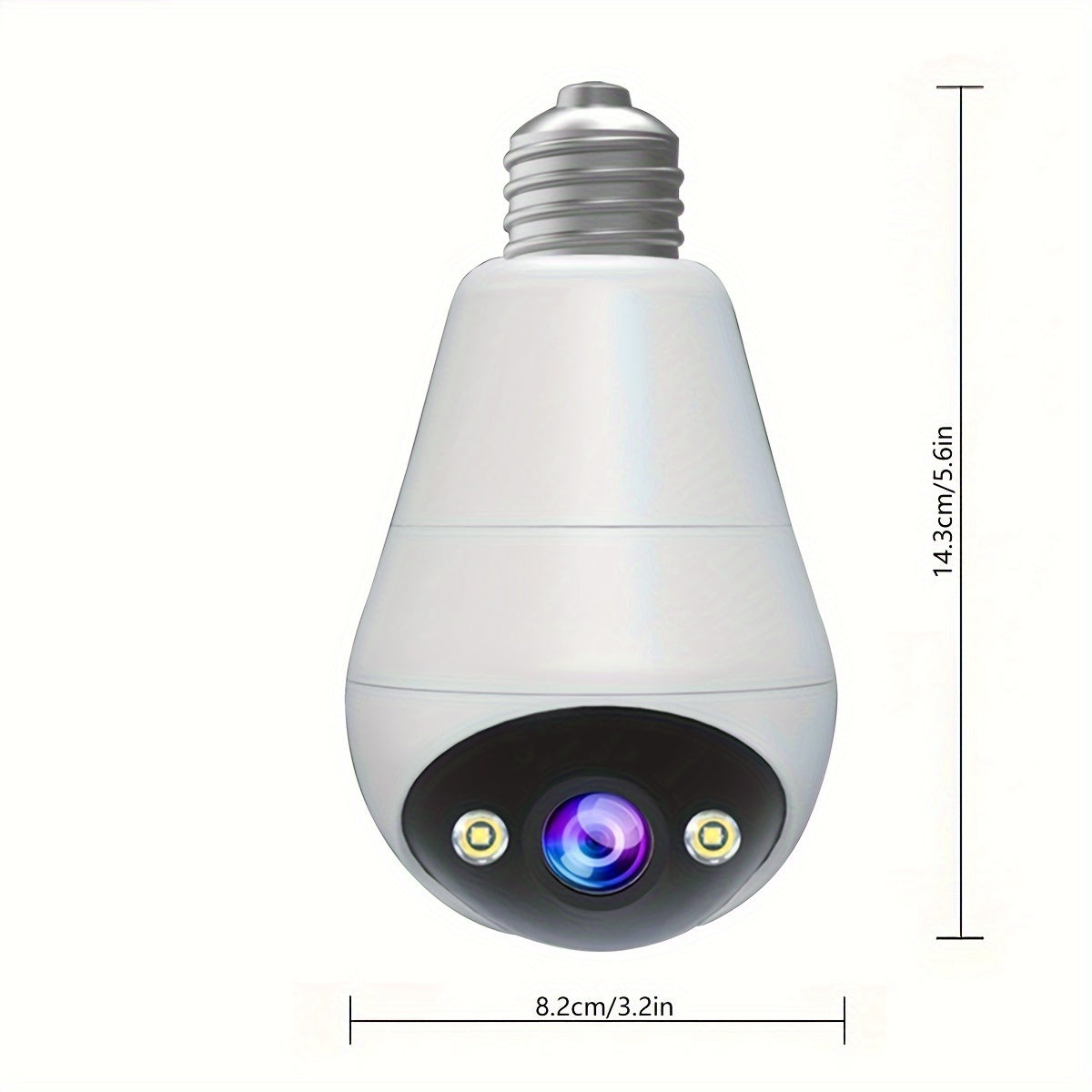 3MP Wireless Security Camera with Full Color Night Vision Two-Way Audio Motion Detection Light Bulb Design