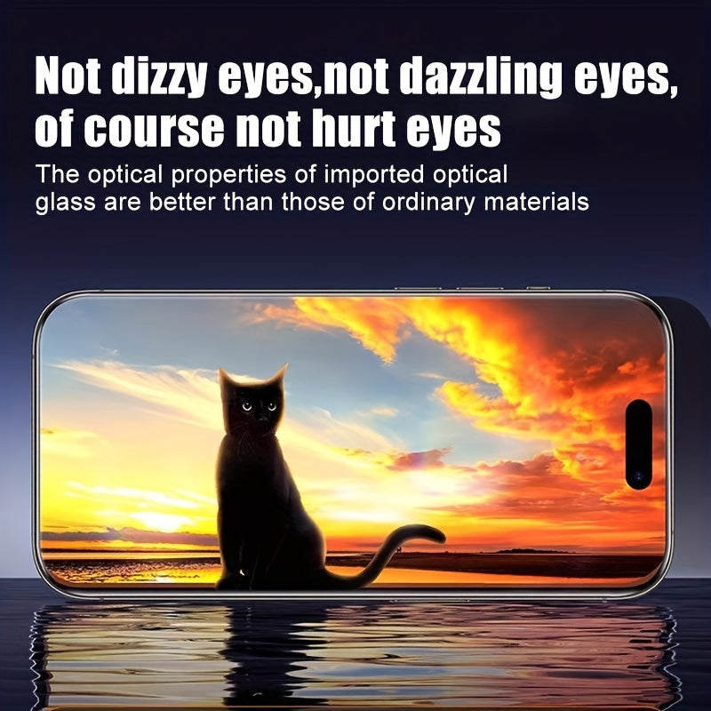 5pcs Privacy Screen Protector for iPhone Tempered Glass Dust-Free Privacy Film