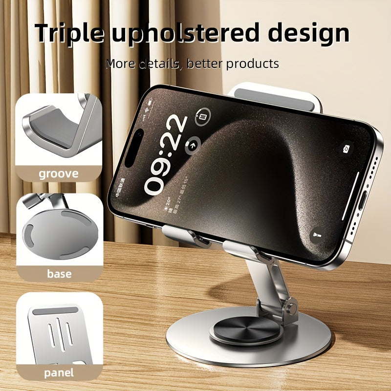 Soporte ajustable y plegable para teléfono móvil para escritorio, compatible con iPhone y smartphones