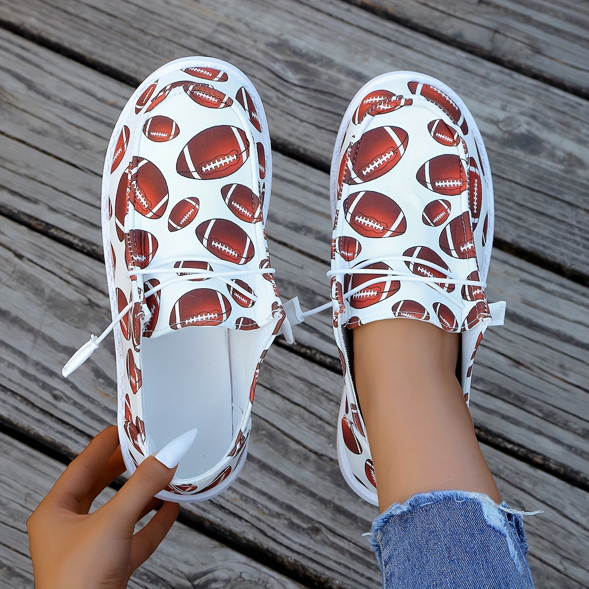 Women's Canvas Shoes Large Size Casual Cartoon Pattern All Seasons