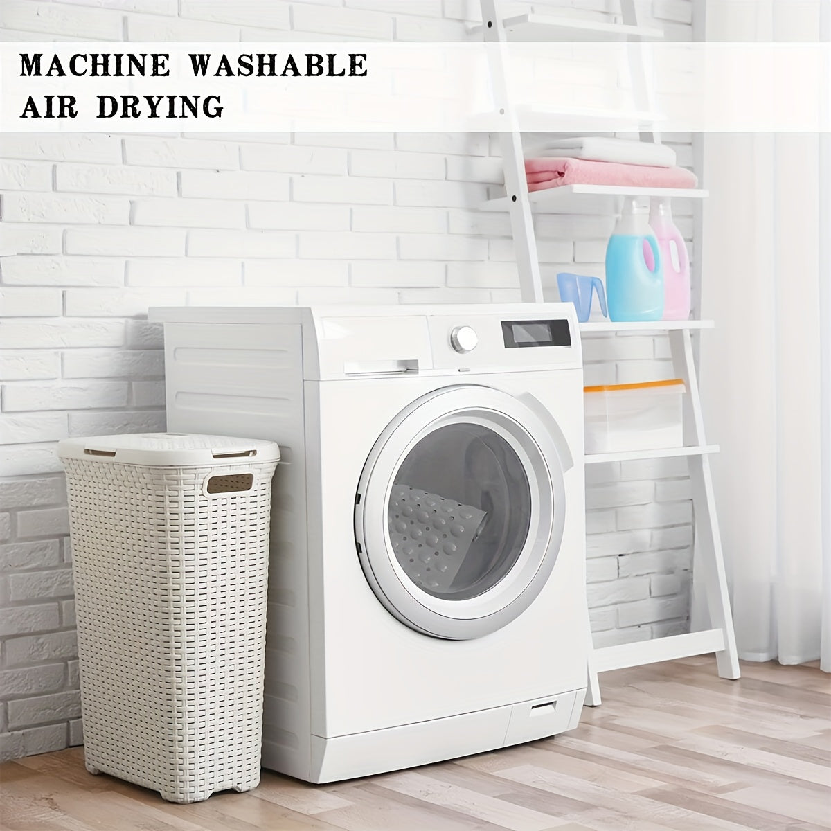 Green Plant Pattern Area Rug Polyester Non-Slip Foam Pad for Living Room Bedroom