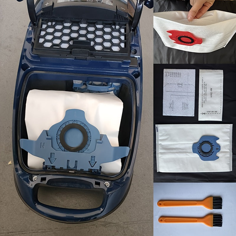 10-Pack Vacuum Bags for FJM Type with Filters and Floor Attachment for Compact C1 C2 S6000-S6999