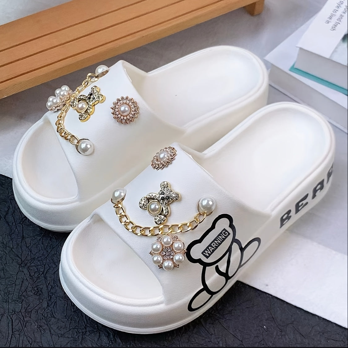 Women's EVA Slide Sandals Open Toe Beach Shoes Durable Comfort