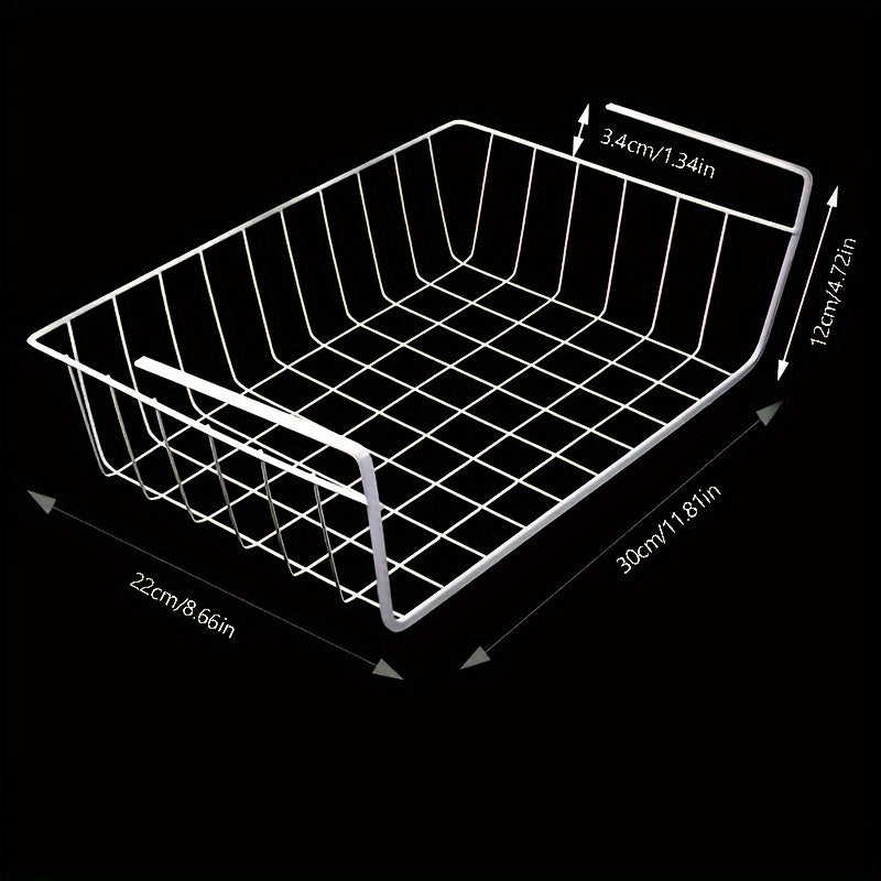 Organizador de armario de cocina y dormitorio de metal, sin ensamblaje, almacenamiento de apertura fácil