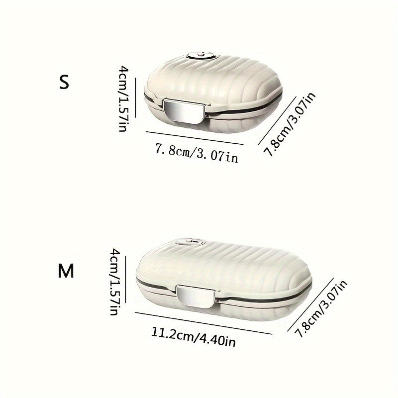 Portable Weekly Pill Organizer with Seven Sealed Compartments for Travel