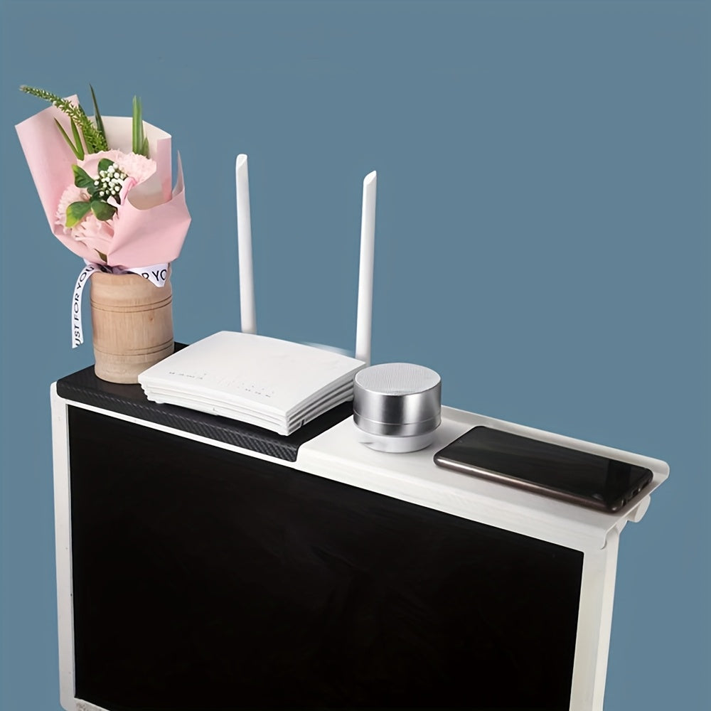 Qora ABS Uy Tashkilotchisi TV ekran polki Kompyuter monitor stendi oldini oluvchi sirpanish