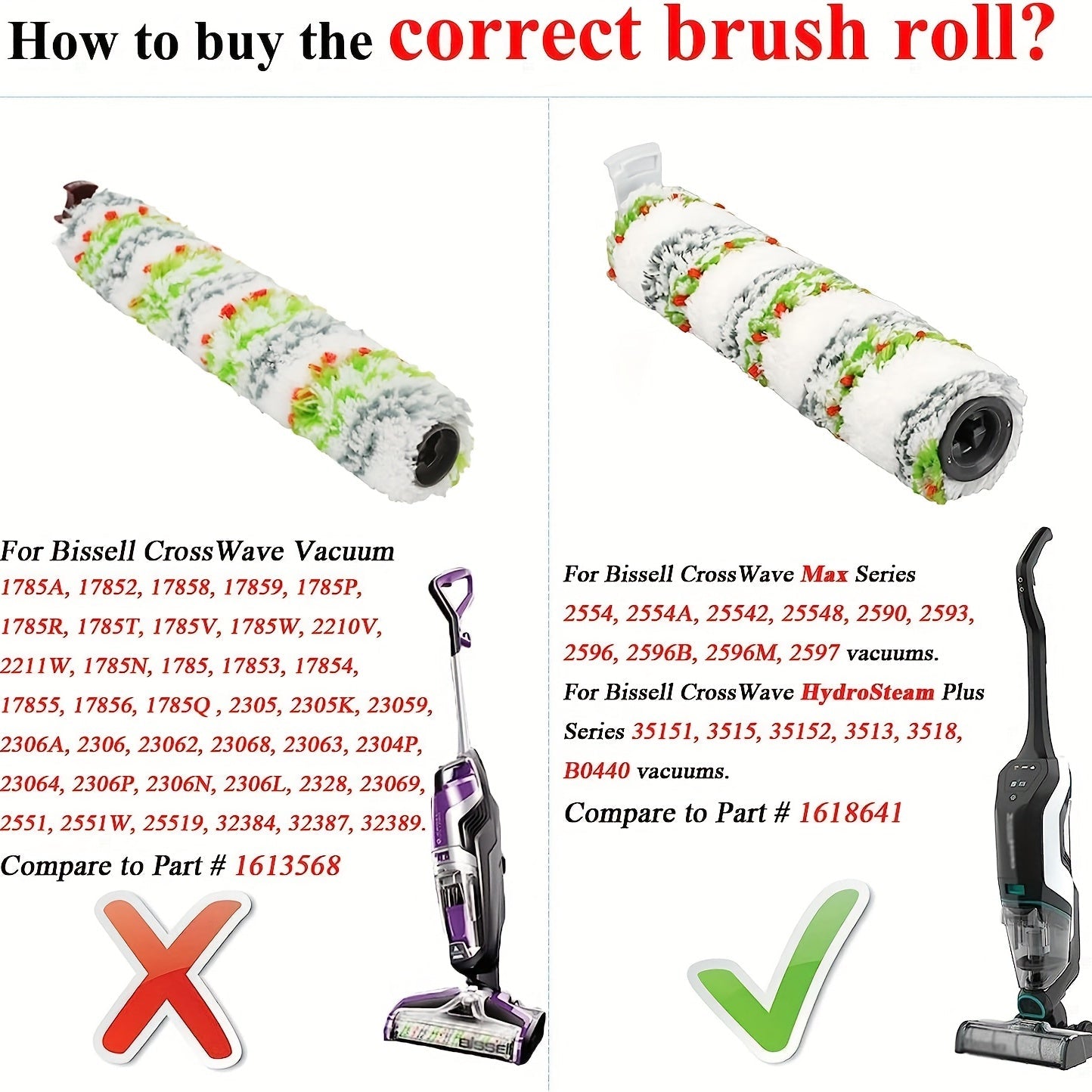 Qurilmali suv va quruq tozalash uchun cho'tka rulonlari va filtrni almashtirish to'plami