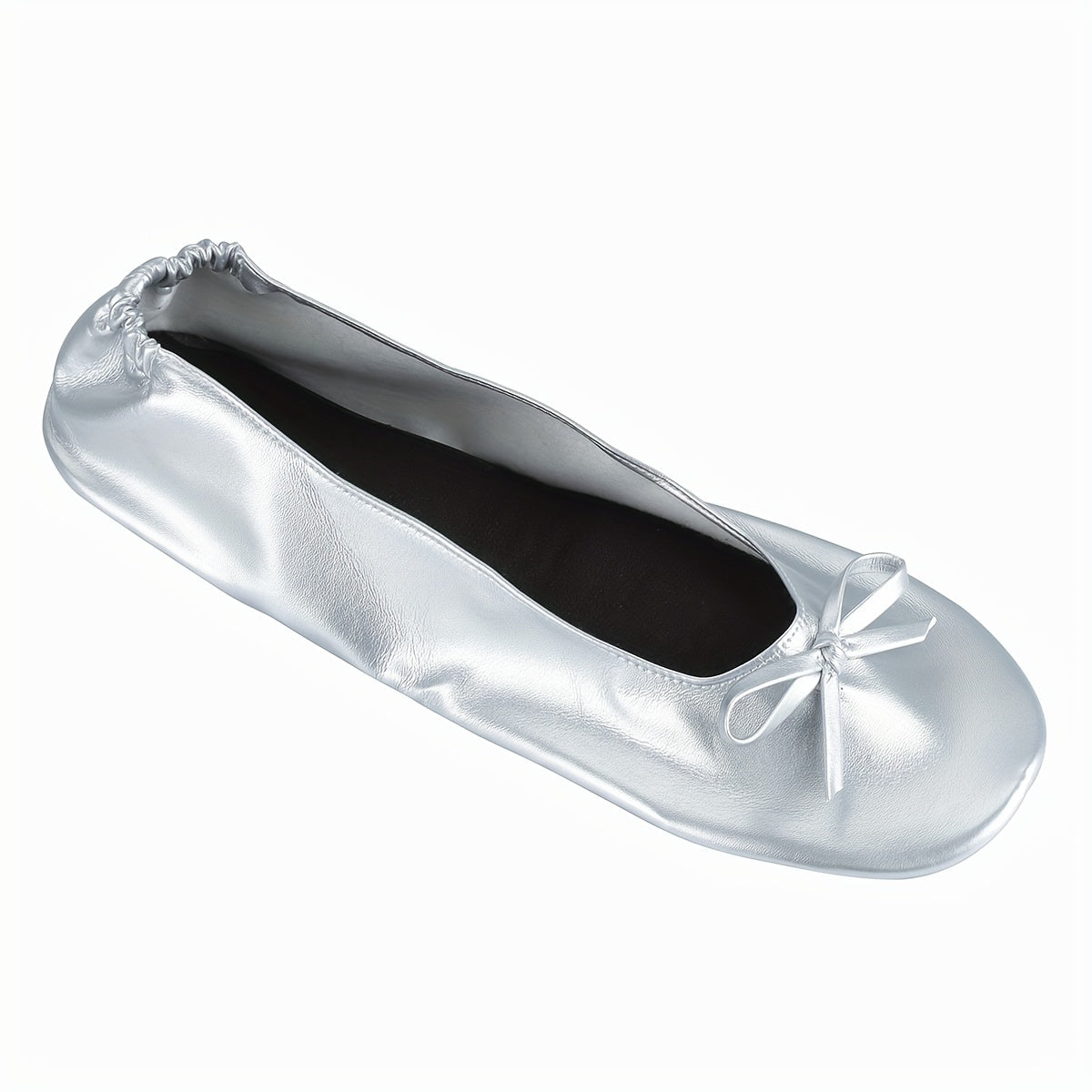 Женские складные балетки комфорт, складывающиеся, черные, размер 7