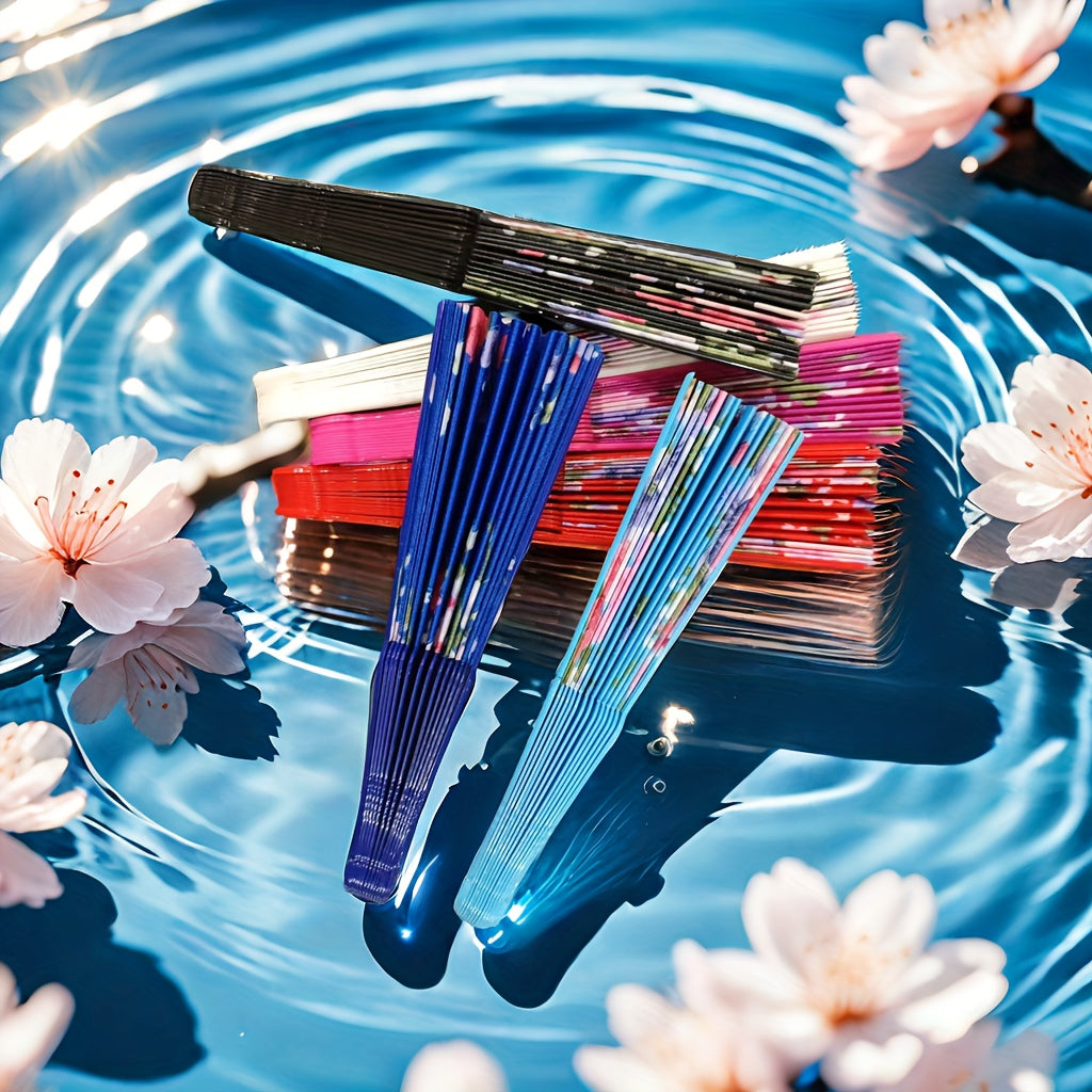 Мужской антикварный стильный складной веер из ПВХ для летнего охлаждения