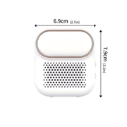 USB bilan quvvatlanadigan, 3 tezlikda ishlaydigan qayta to'ldiriladigan muzlatgich havo tozalagichi va deodorant. Oq va oltin ranglarda LCD displey bilan kompakt dizayn, oshxona uchun ideal.