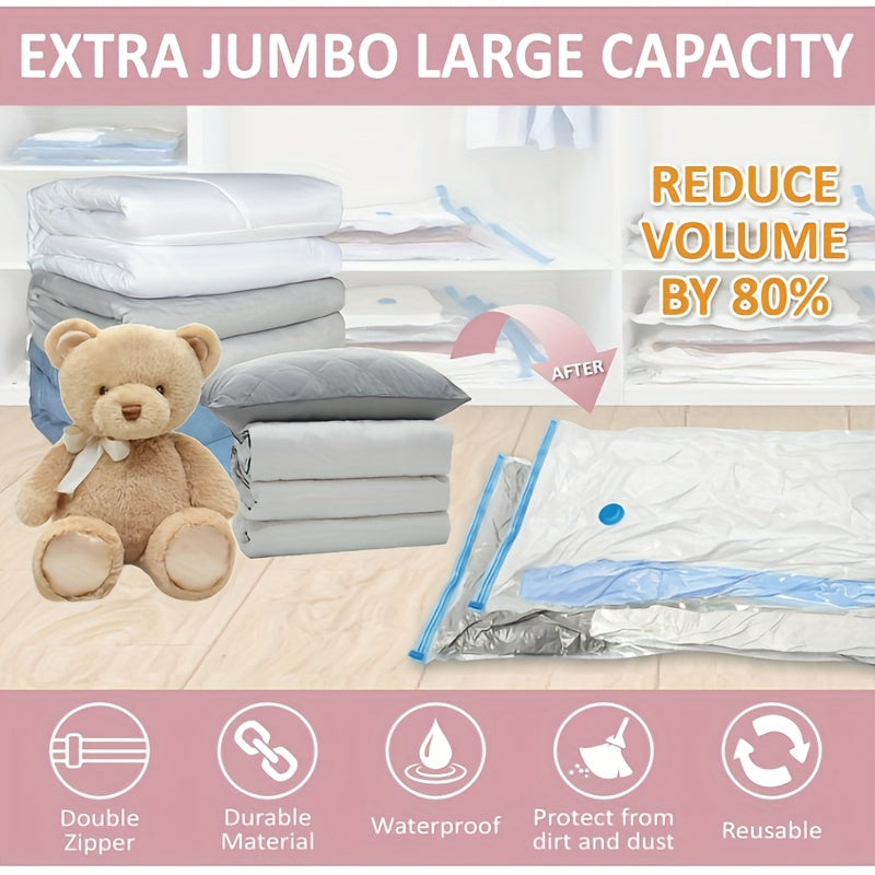 Vacuum Storage Bags Set 30 Pieces with Various Sizes for Clothes Bedding and Quilts