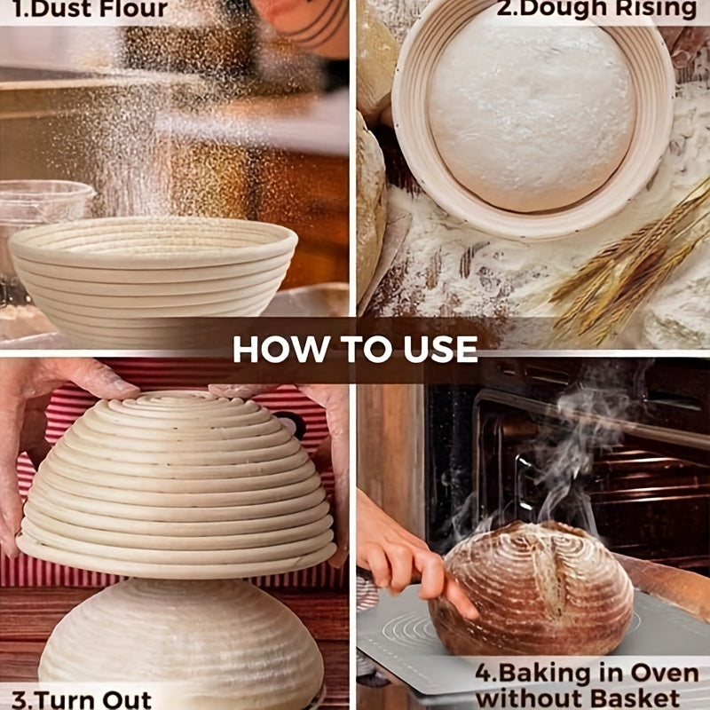 1 ta Bohemya uslubidagi dumaloq va oval pishirish to'plamlari - oziq-ovqat xavfsiz yog'ochdan tayyorlangan, artisan nonlari va pizza uchun ajoyib, qulay ichki astar bilan ta'minlangan, har qanday oshxonaga mukammal qo'shimcha.