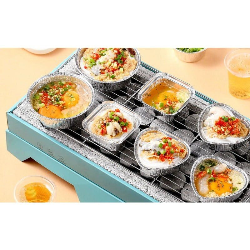 Упаковка из 12 алюминиевых противней для выпечки, безопасных для пищи, одноразовые глубокие формы для выпечки, жарки и поддержания тепла. Универсальная посуда для приготовления пищи, тортов и использования в духовке.