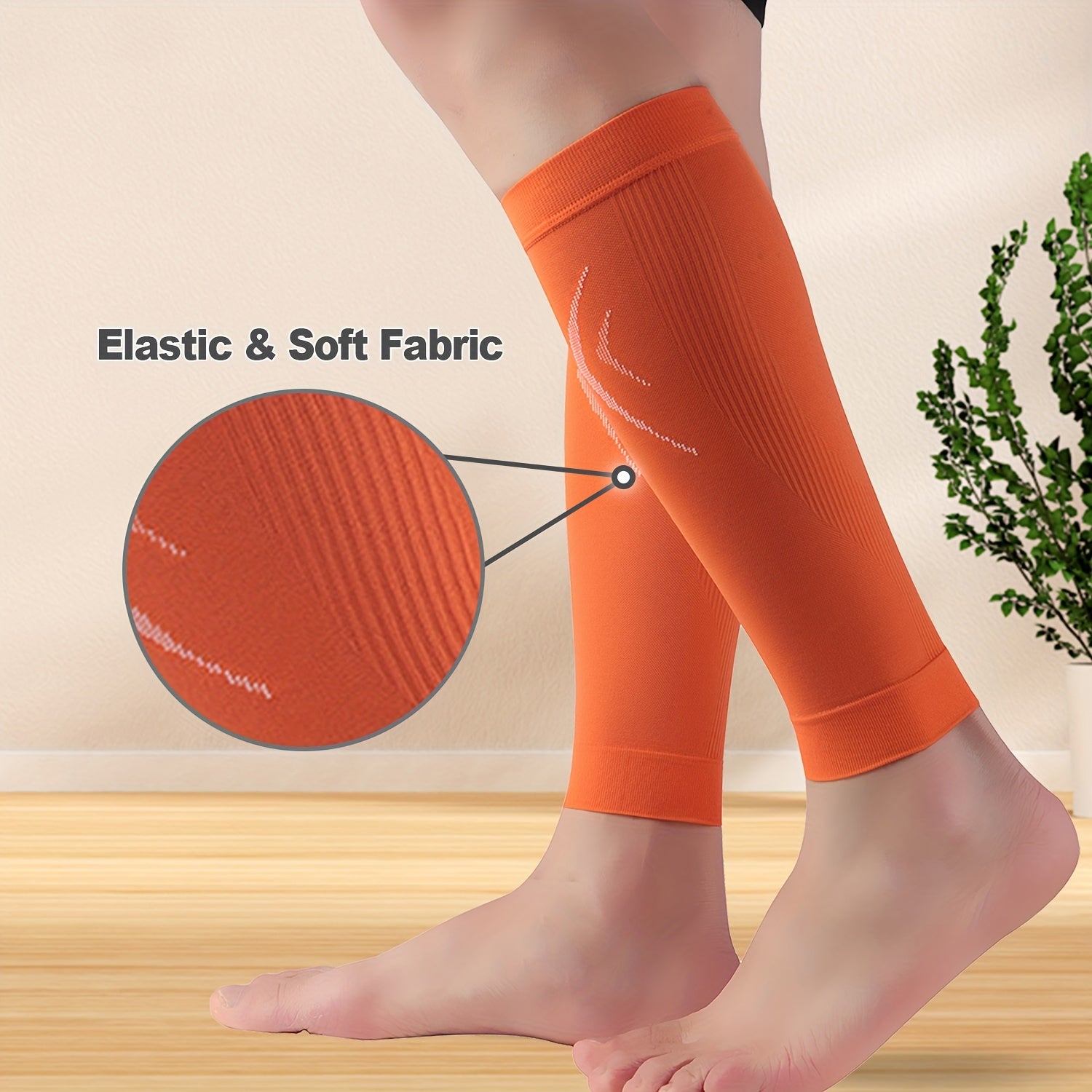 Men Women Calf Compression Sleeves 15-20mmHg Leg Footless Socks Summer